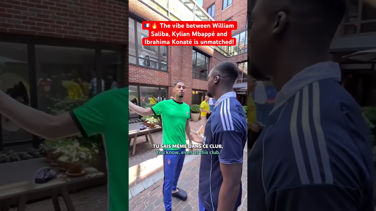 🇫🇷The vibe between William Saliba, Kylian Mbappé and Ibrahima Konaté is unmatched! #mbappe #saliba