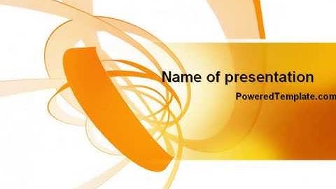 Orange Ribbon PowerPoint Template by PoweredTemplate.com
