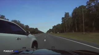 IMPAIRED FEMALE DRIVER FLEES FROM #FHP TRAFFIC STOP. IT DOES NOT END WELL FOR THE DRIVER!!