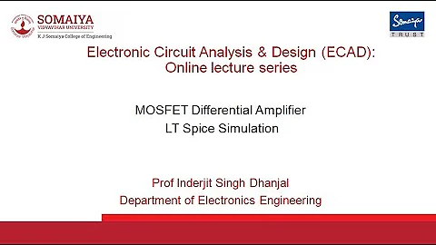 MOSFET Differential amplfier analysis in LT Spice simulation