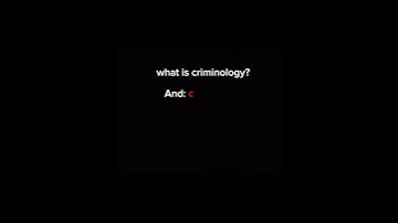 criminology and crimes