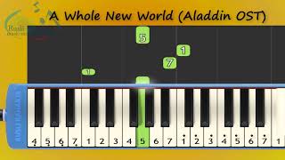 A Whole new world Aladdin Theme songs Pianika not angka