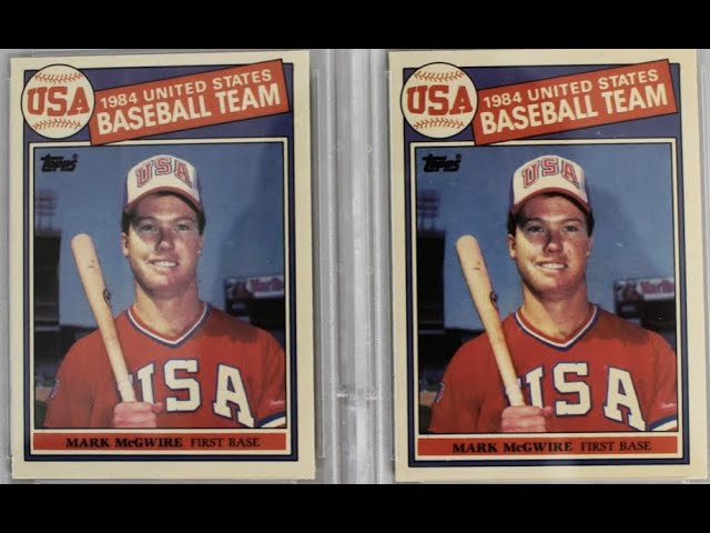 1985 Topps Mark McGwire (1984 USA Baseball Team) - PSA 8 - YouTube