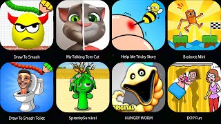 Roblox,Help Me Tricky Story,Draw To Smash,SprankySurvival,DOP Fun,HUNGRY WORM,Lucky Balls,Tom Cat