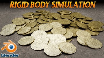 How to Make a Pile of Coins - Rigid Body Simulation (Blender Tutorial)