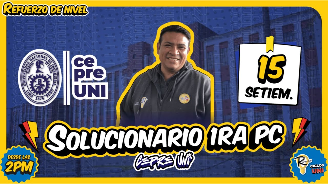 #realsolucionario 1ra PC CEPREUNI 2025-1