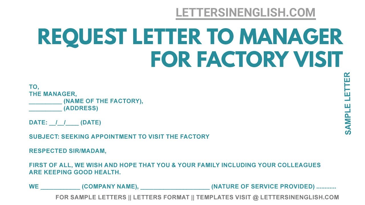 factory visit request letter