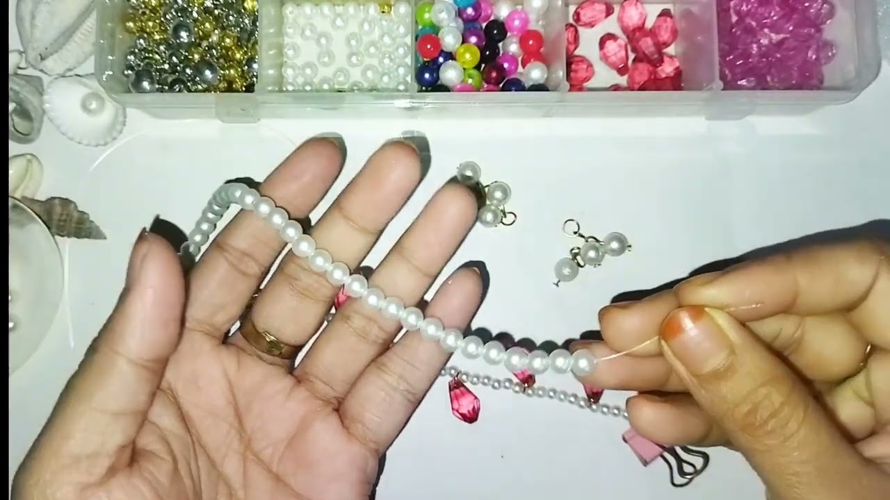 Beautiful bracelet making 🦪 How to make bracelet at home 🔥