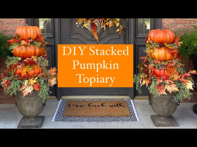 Fall DIY: Transforming $5 Stacking Pumpkins into Stunning Topiary