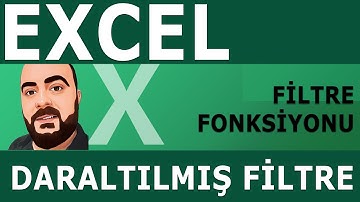 Filtre Fonksiyonu ile daraltılmış filtreleme | Excel Dersleri