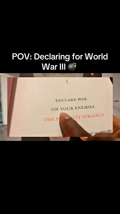 POV: Declaring for World War III 💣