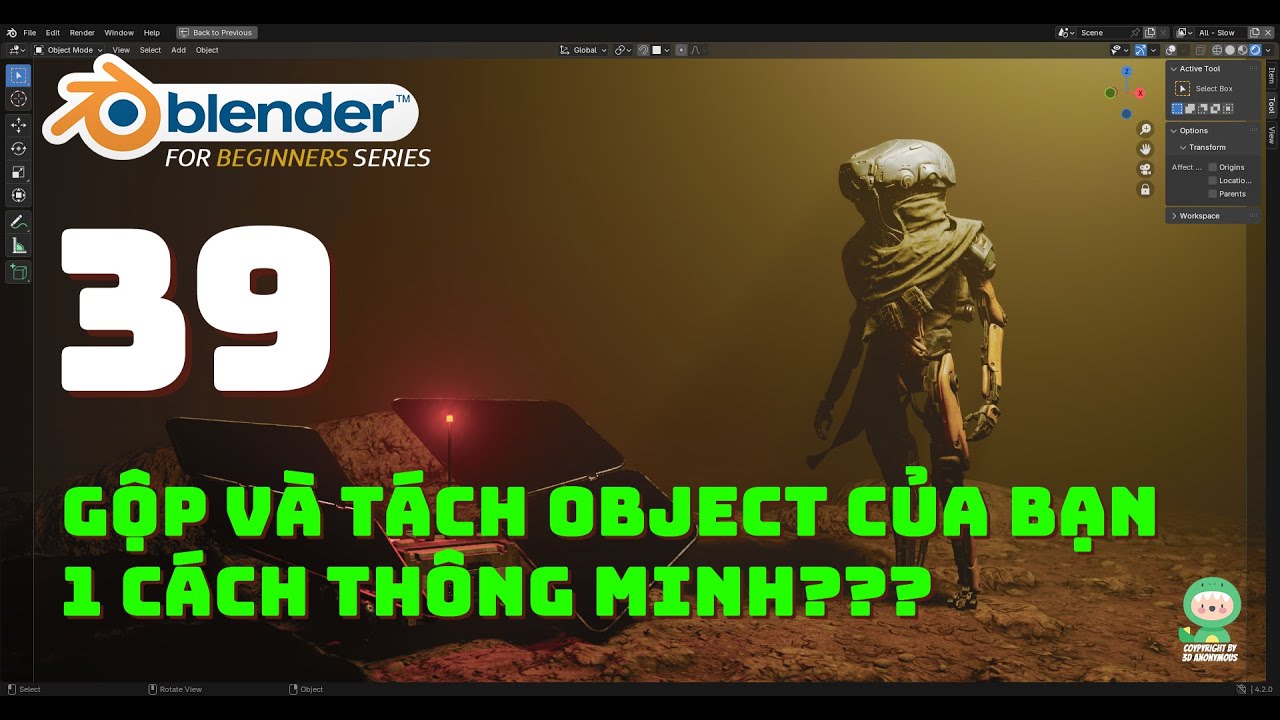 [Tự học Blender 2026] Bài 39: Gộp và tách object 1 cách thông minh ...