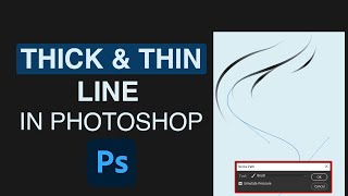 Make lines thicker & thinner in Photoshop  #Photoshop quick tutorial  #Pen tool  # Beginner screenshot 3