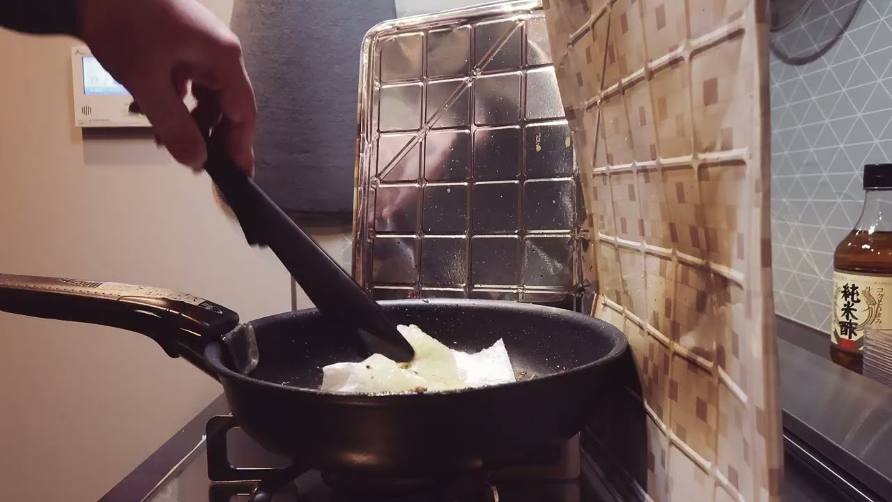 20分くらいで作ったまだいのポワレを作る途中。