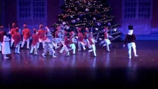 Rachel as the blue harlequin in the Nutcracker