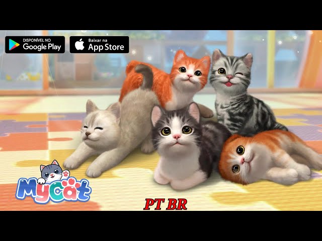 jogo de gato fofo - meu simulador de gato virtual doce jogo de