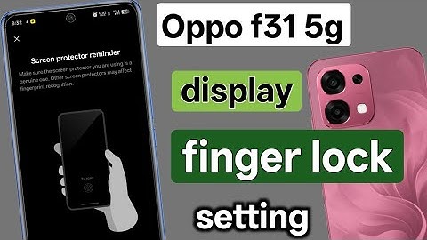 Oppo f31 5g screen lock fingerprint setting | oppo f31 5g me display fingerprint kaise lagaye