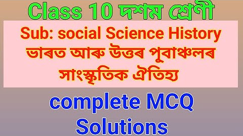 Class 10 Chapter 5 social science History MCQ Solutions Common MCQ Solutions