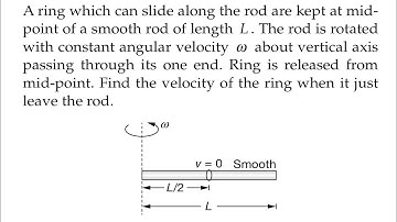 Rotating Rod & Sliding Ring | JEE NEET Physics Problem Solution