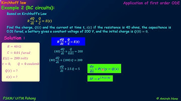 4.5.2b Kirchhoff Law (RC circuit) Example 2