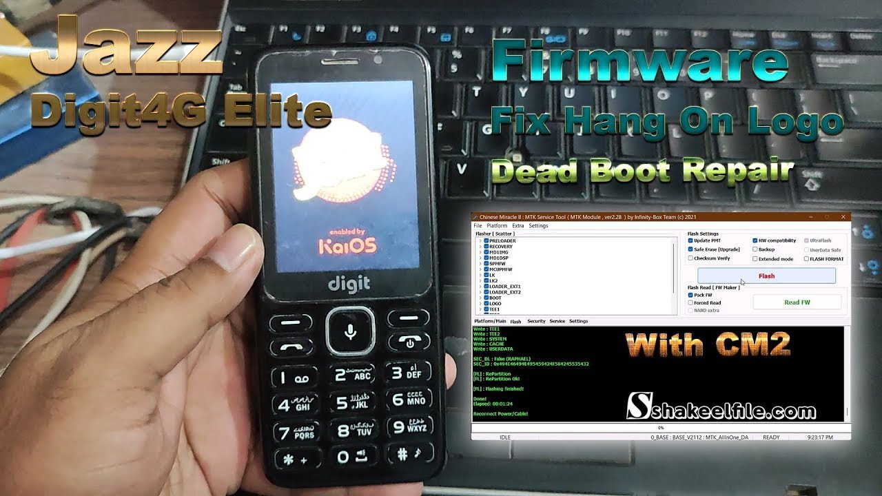 Jazz Digit 4G Elite Firmware Fix Hang On Logo/Dead Boot Repair With CM2 Tools