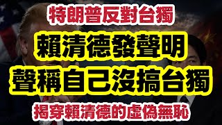 特朗普反對台獨 一句話揭穿賴清德真面目｜昔日台獨工作者 今日竟稱沒有台獨問題【肥仔傑·論政】