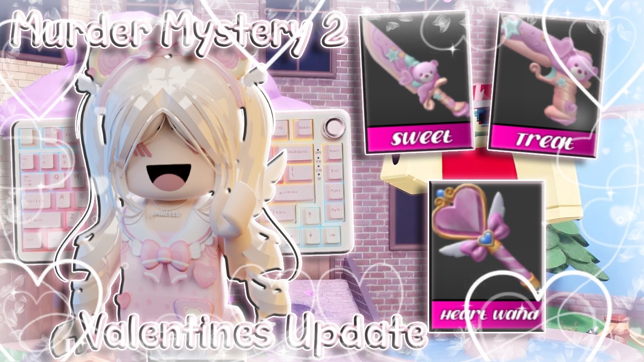 ⭑.ᐟ  MM2 Valentines Update ‧˚꒰Keyboard Asmr ୭ ˚. ᵎᵎ Murder Mystery 2₊˚⊹ ᰔ