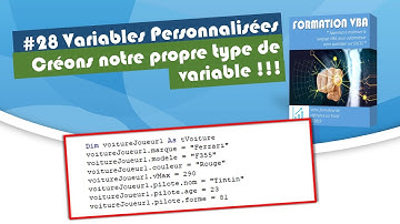Créons nos propres types de variables en VBA [#11 FORMATION EXCEL VBA COMPLETE]