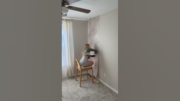 Wallpaper transformation in my office ✨ #diy #home