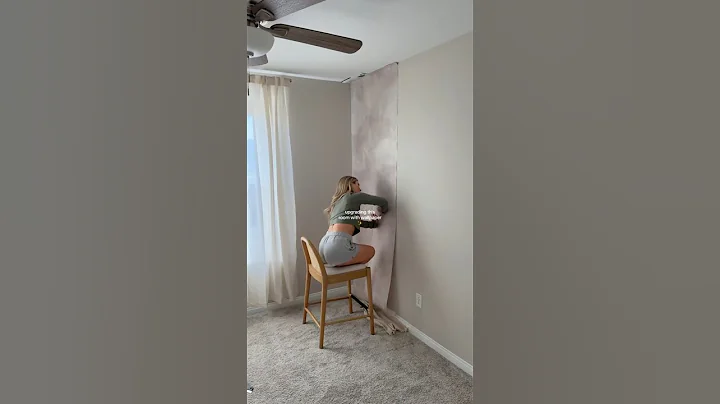 Wallpaper transformation in my office ✨ #diy #home thumbnail