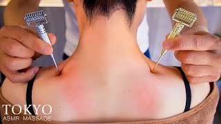 ASMR | Neck and Shoulder Pain Care  Massage therapy using pressure points
