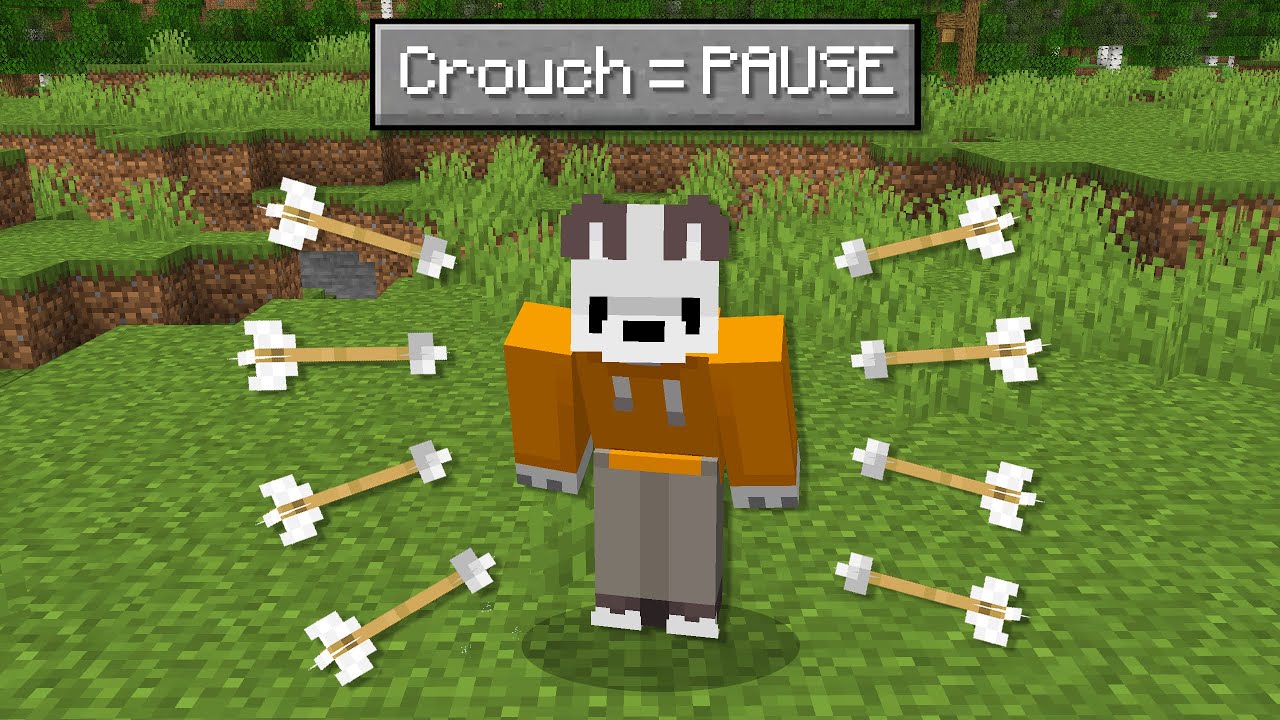 Minecraft But Crouching Pauses Time - YouTube