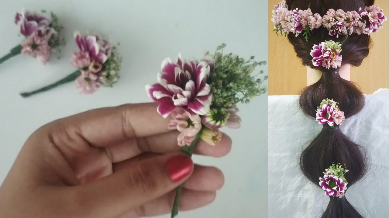 Naira Handmade Artificial Rose Flowers Mogra Gypsy Material Hair Brooch  Tiara Headband Crown for Wedding Bridal