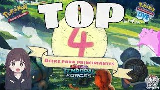 Top 4 Decks para Principiantes en Pokémon TCG | Temporal Forces
