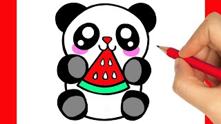 HOW TO DRAW A CUTE PANDA - DRAWING AND COLORING A PANDA EASY STEP BY STEP