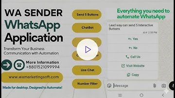 WA Sender Button– WhatsApp Marketing & AI Reply Automation Software