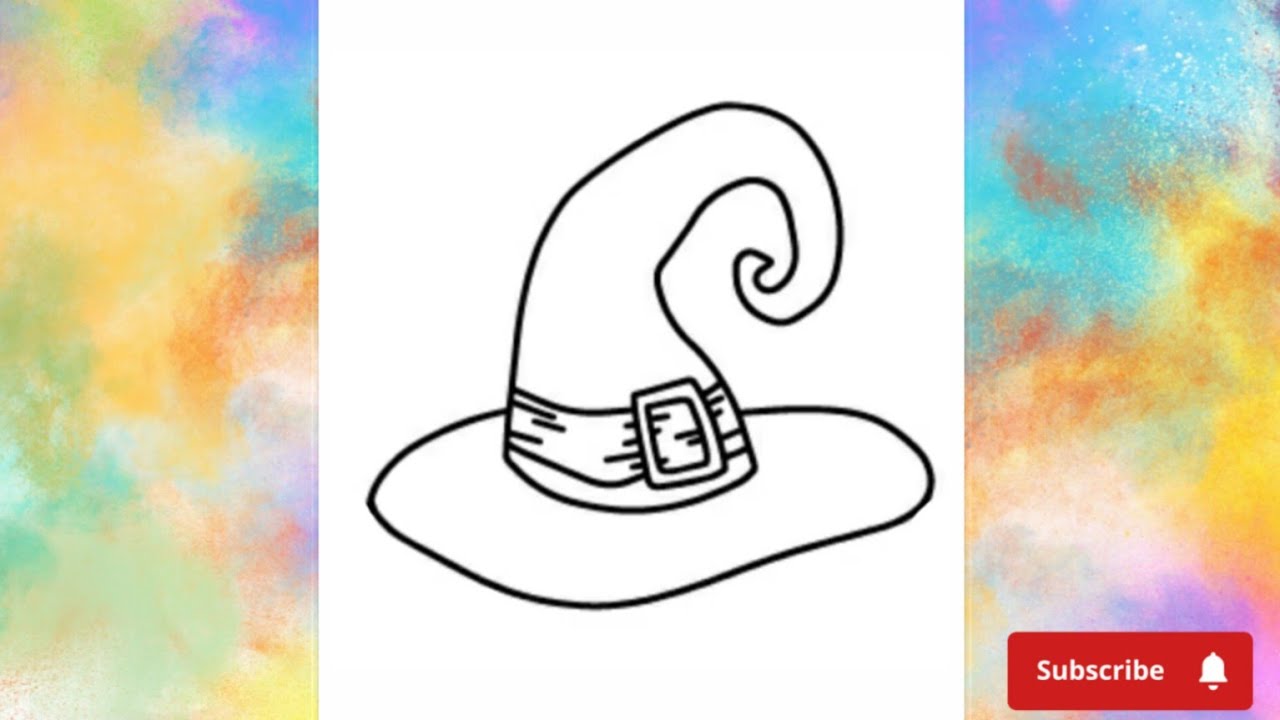 Comment dessiner un chapeau sorcière - YouTube