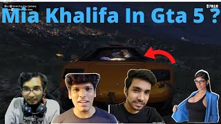 I Found Mia Khalifa On Gta 5 Ft. Techno Gamerz And Mythpat | First Gta 5 Video