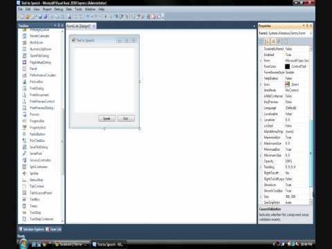 How to Make a Text to Speech in VB 2008 or 2010