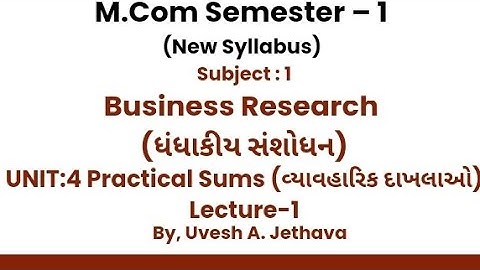 #bknmu M.Com Sem-1 Business Research ધંધાકીય સંશોધન Unit-4 Quality Chart. & Quality Control Charts