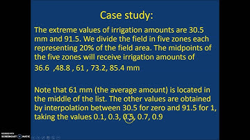 AquaCrop tutorial. Irrigation uniformity