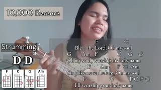 10,000 Reasons (Bless the lord) - Ukulele Tutorial | Cover