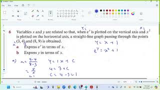 6 6 Converting from linear form to a non linear equation Q 6
