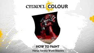 How To Paint Horus Heresy Word Bearers
