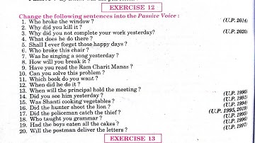 Transformation Exercise 12 | Who broke the window | change the following sentence into passive voice