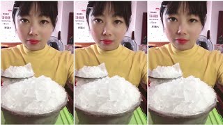 ASMR Zhaofeng Crunchy ice eating | makan es batu