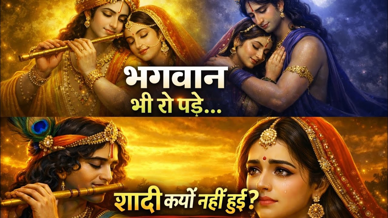 #भगवान  रो पड़े आज हम जानेंगे श्री कृष्णा और राधा की शादीक्यों नहीं हुई प्रेम एक शादी का बंधननहीं है