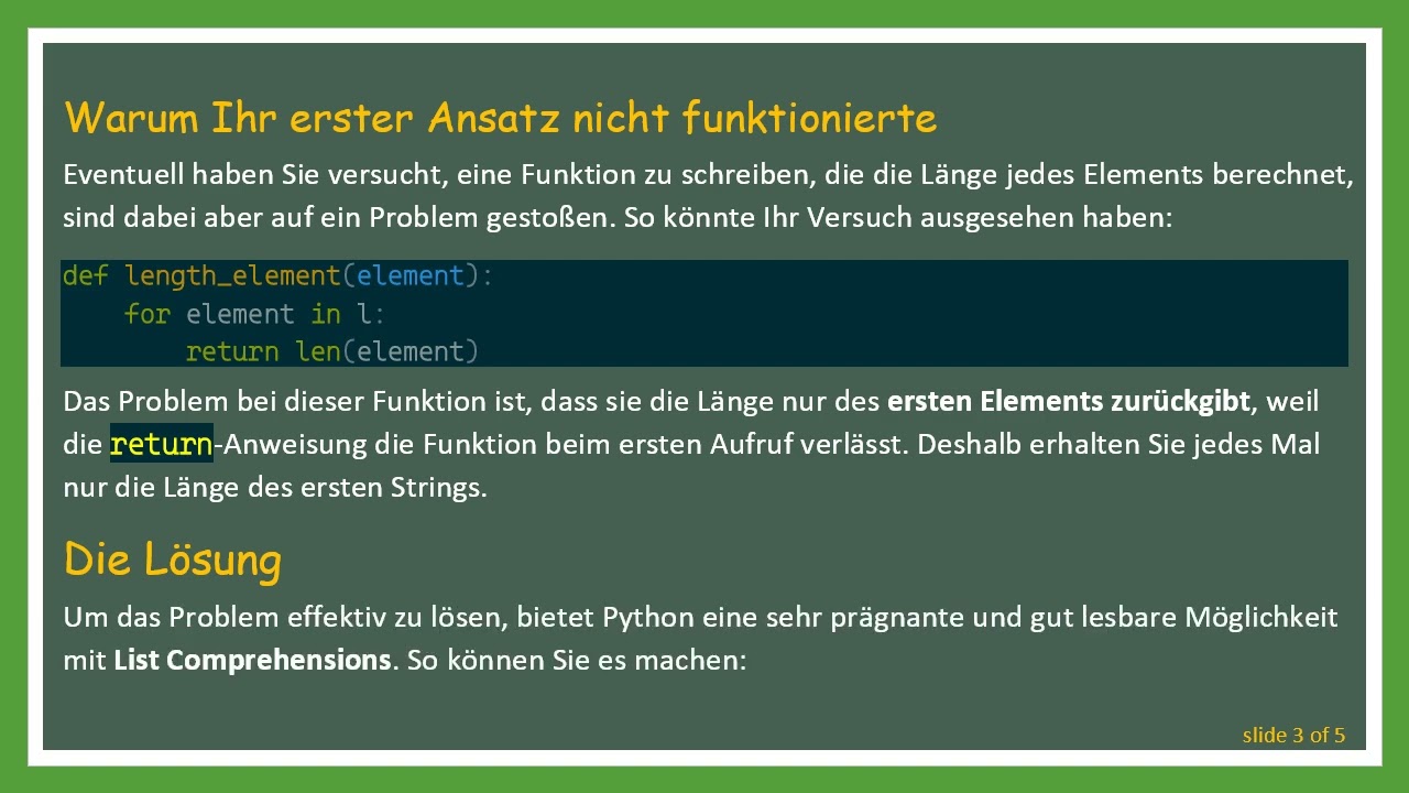 So erstellen Sie eine neue Liste mit der Länge der Elemente aus einer anderen Liste in Python