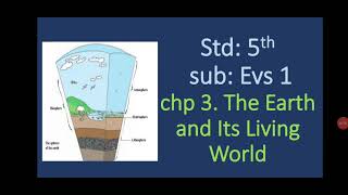 The Earth and Its Living World, Evs 1, standard 5th, chapter 3, class 5
