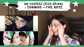 [A to BOYZ] THE BOYZ SUNWOO | Cover Song | Rich Brian-100 Degrees REACTION !